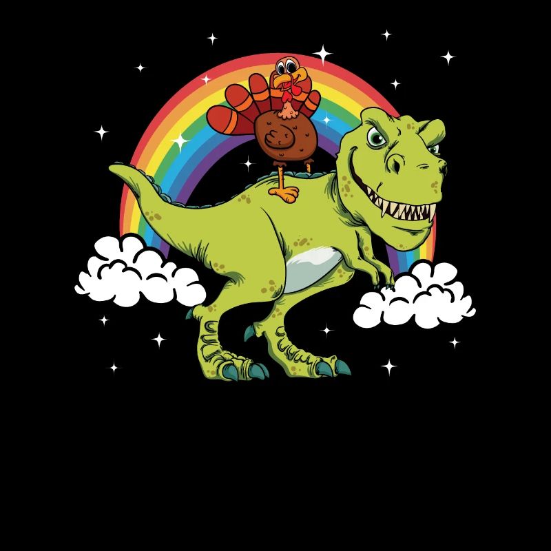 Dinth dindon De Thanksgiving sur T-Rex Dinausaurier