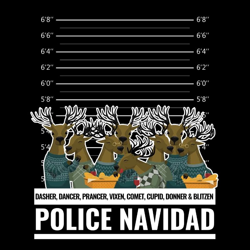 Lustige Polizei Weihnachtshemd Hässlicher Pullover Geschenk