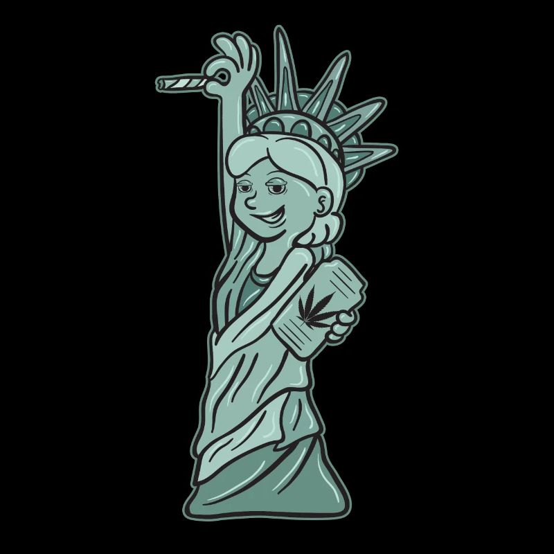 Statue de la Liberté Joint High Cannabis Weed Herbe