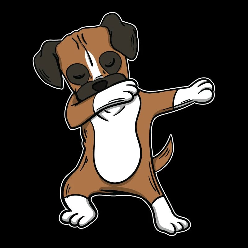 German Boxer Dog Dabbing Dabb Dancing Gift