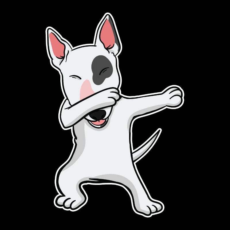 Bull Terrier Dog Dabbing Dance Funny Gift