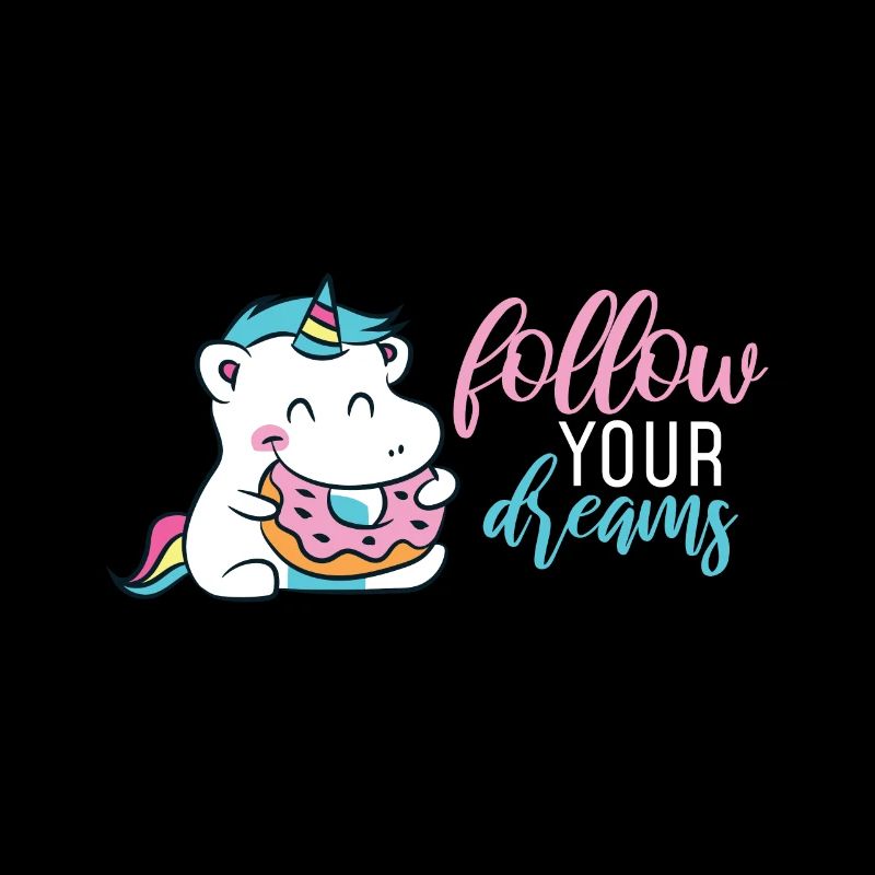 Folge deinen Träumen Donut Einhorn Geschenk