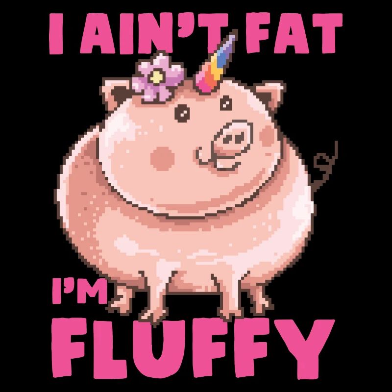 I Is not Fat I'm a Fluffy Unicorn Gift Idea