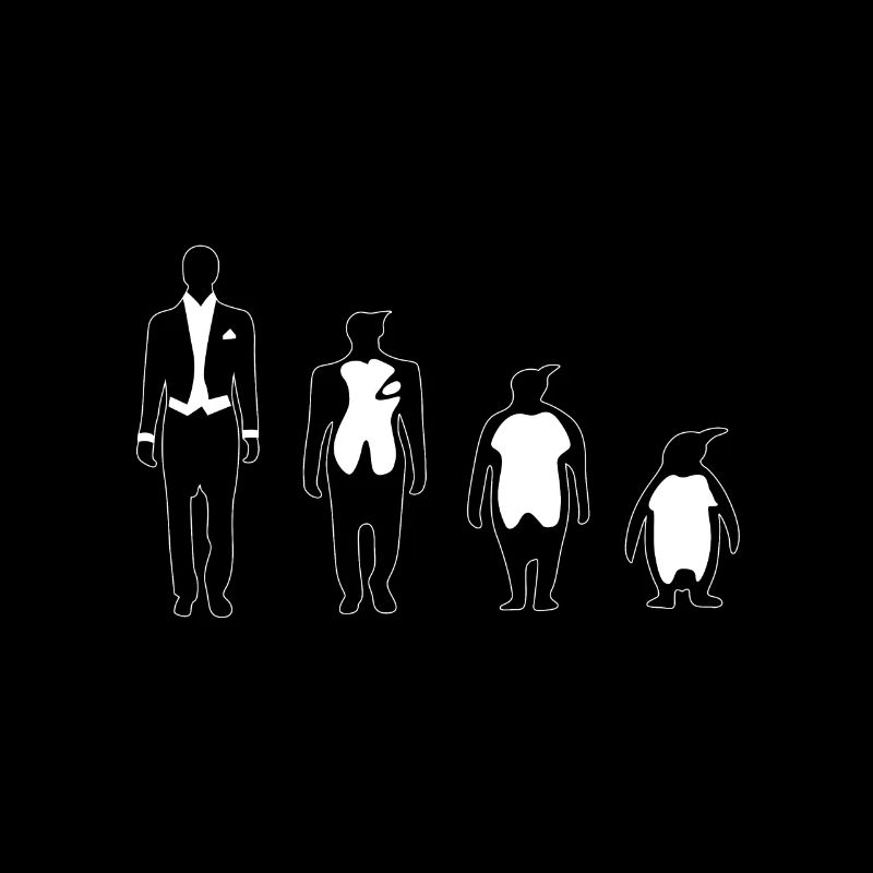 Evolution pingouin humain