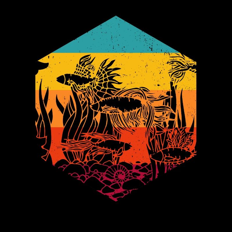Retro Weinlese des Aquariums