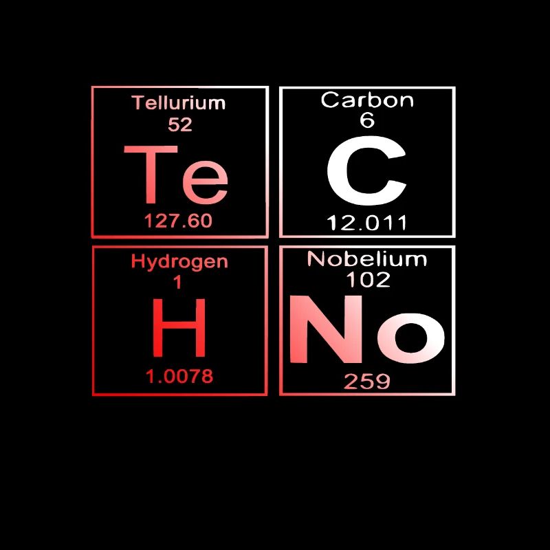 Techno Elemente T-Shirt Periodensystem der Element