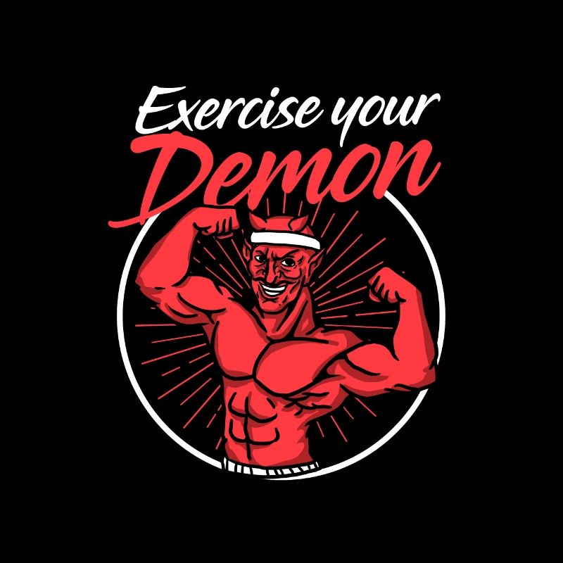 Exercise your demon demon exercise workout gift