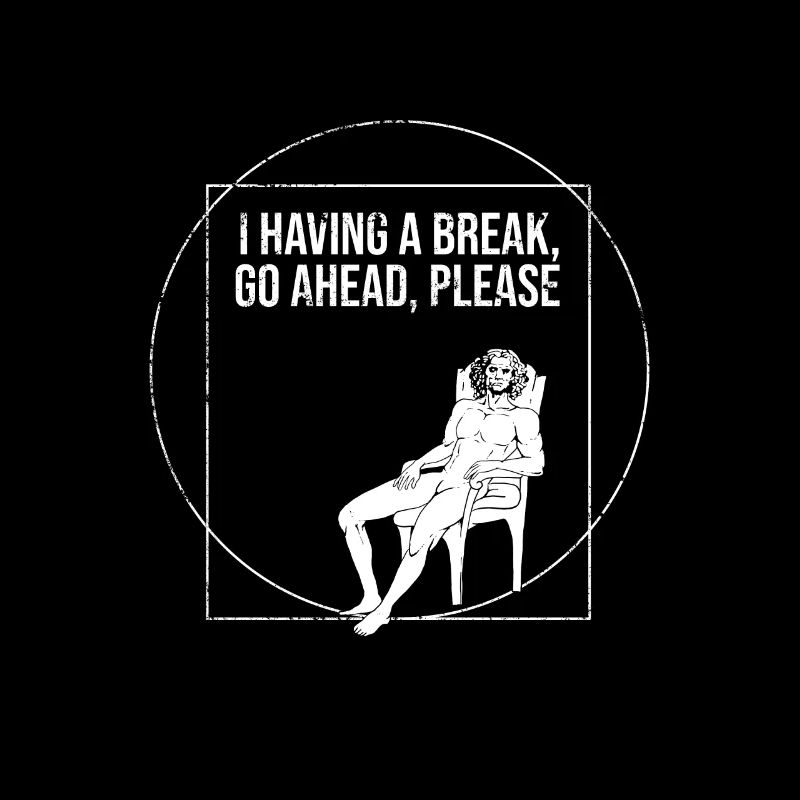 funny vitruvian man sitting gift