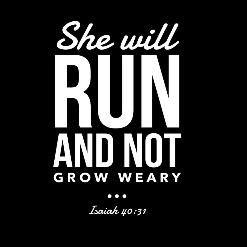 Conception chrétienne Bible Verse Run Pas se lasser