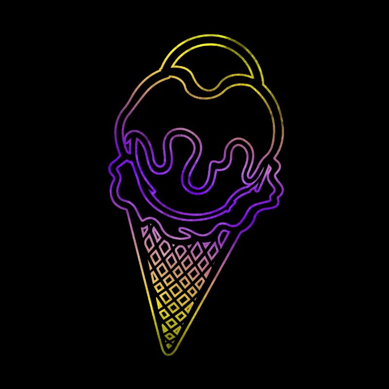 Glace crème glacée avec un sac de glace