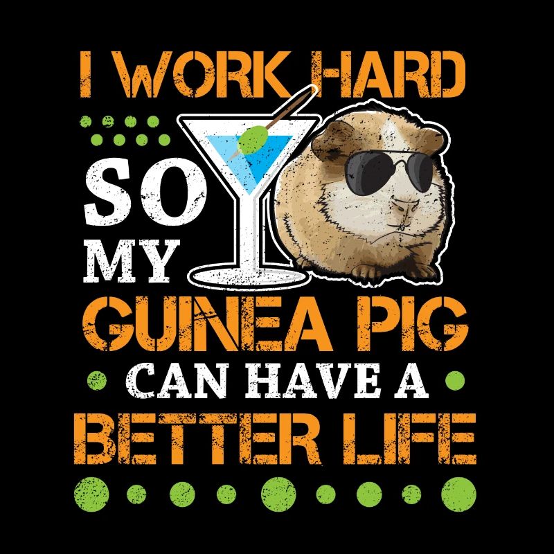 Funny guinea pig I work hard