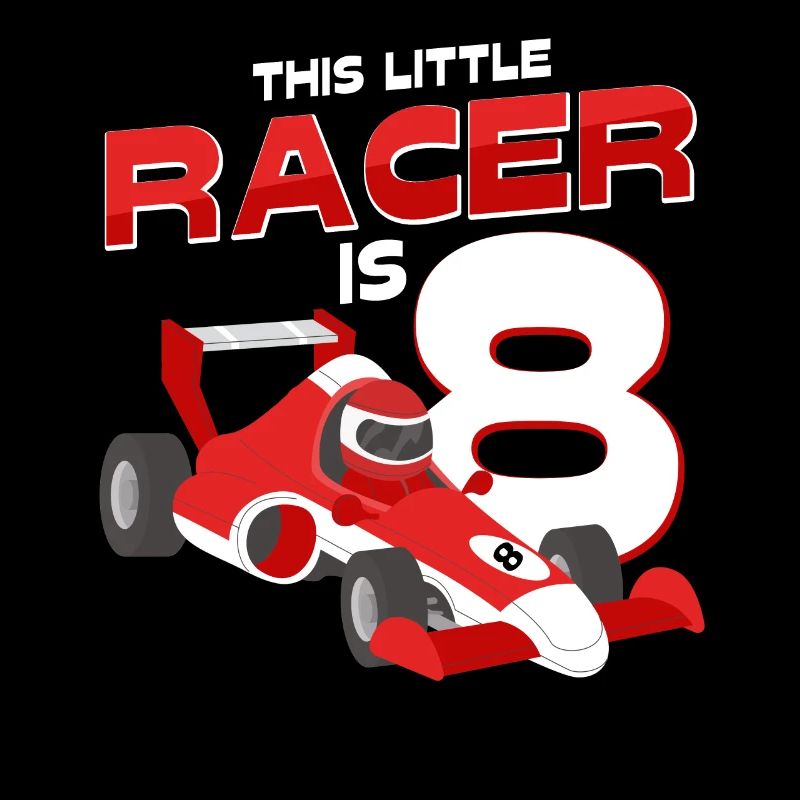 This Little Racer Is 8 Years Old Gift
