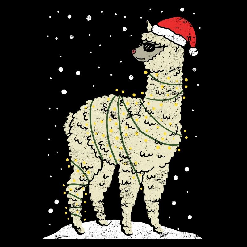 Christmas alpaca llama