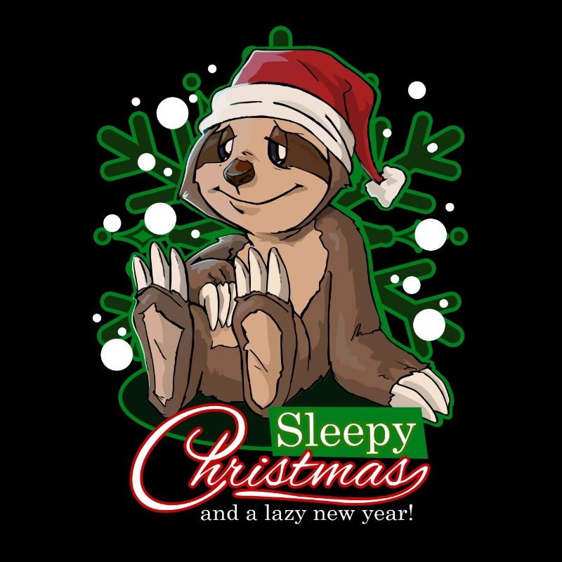 Faultier Weihnachtsmann Weihnachten Geschenk