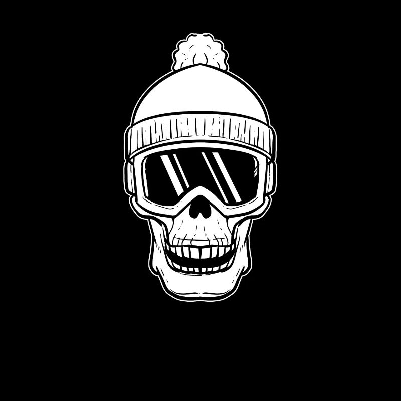Snowboarding Skull Snowboarder