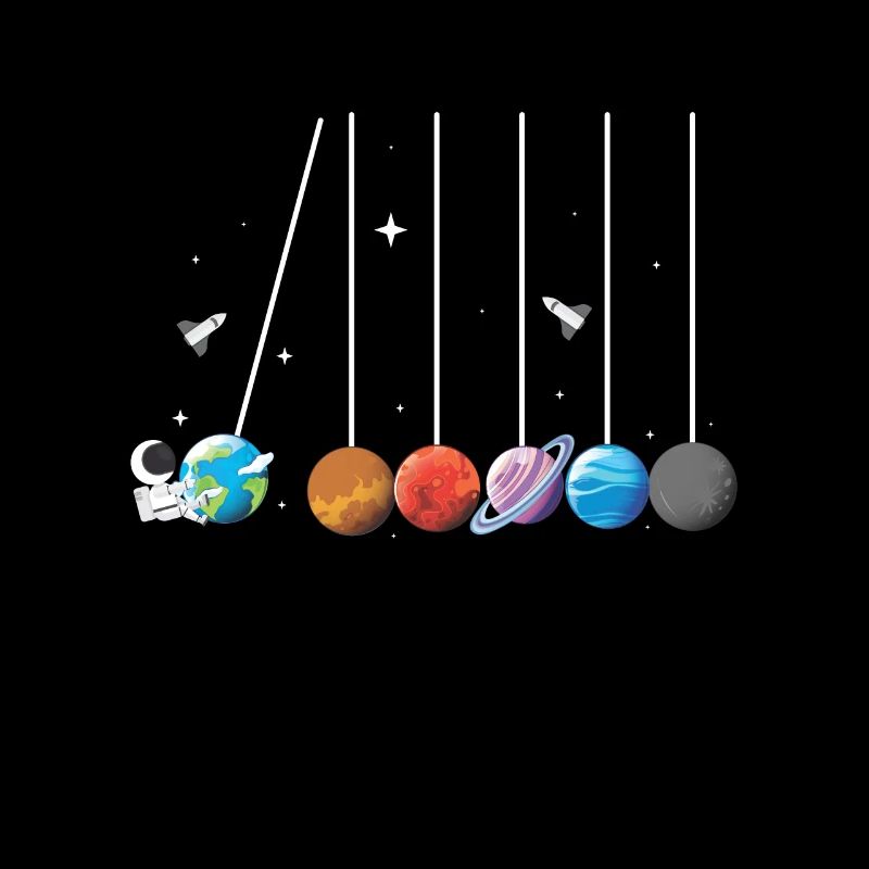Space astronaut pendulum rocket solar system