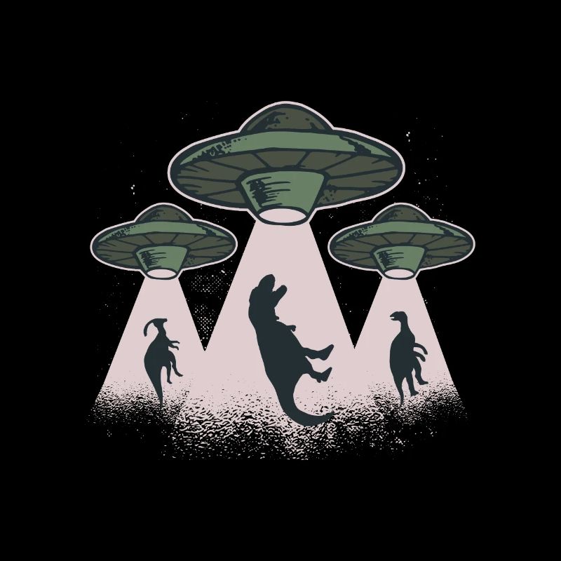 Funny Alien Dino kidnapping design gift