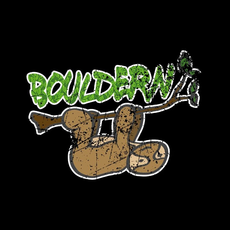 Vintage bouldering climbing sloth gift