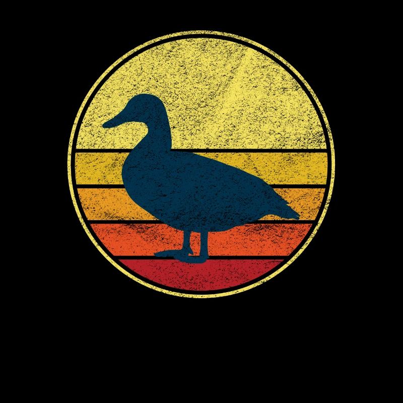 Animaux de ferme de canard rétro