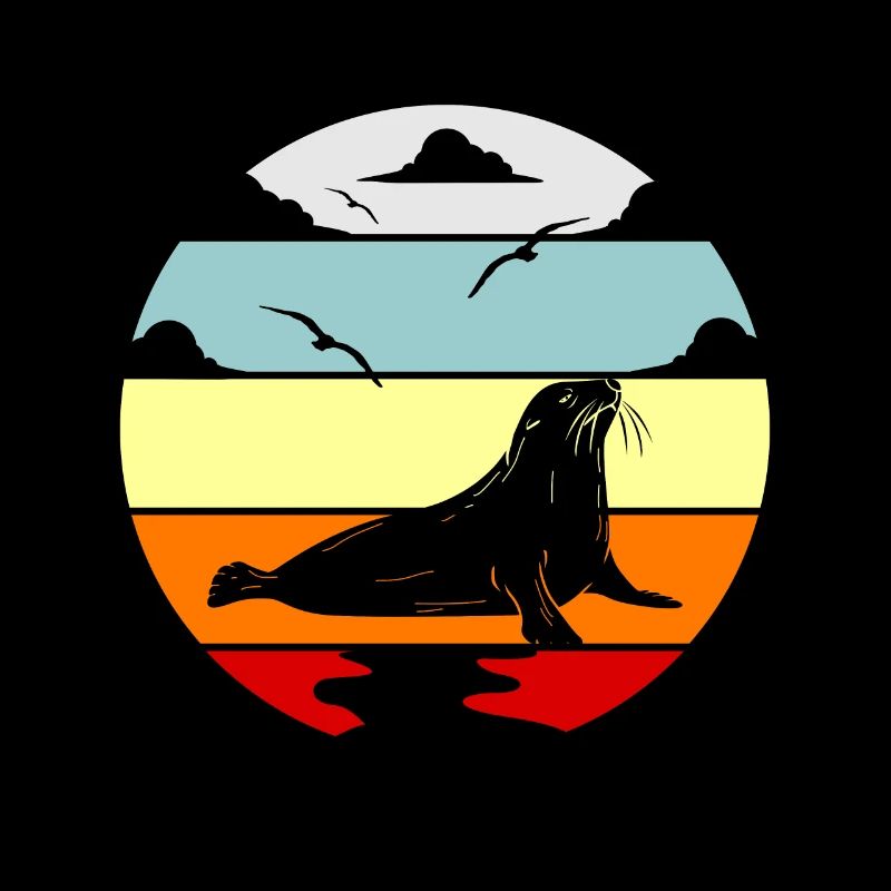 Robbe Seelöwe Shirt Idée cadeau