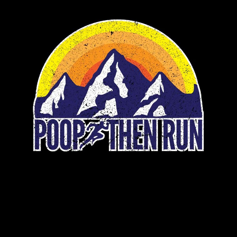 Merde puis exécutez Funny Trail Running