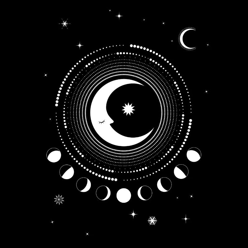 Crescent Moon Universe Wiccan Witch