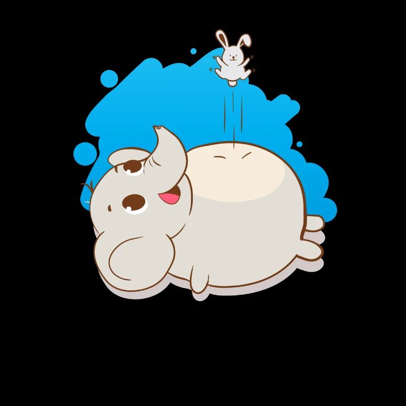 Jumping mouse on elephant