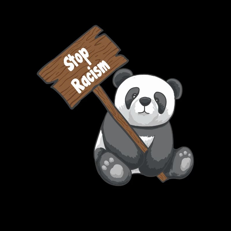 Against racism panda