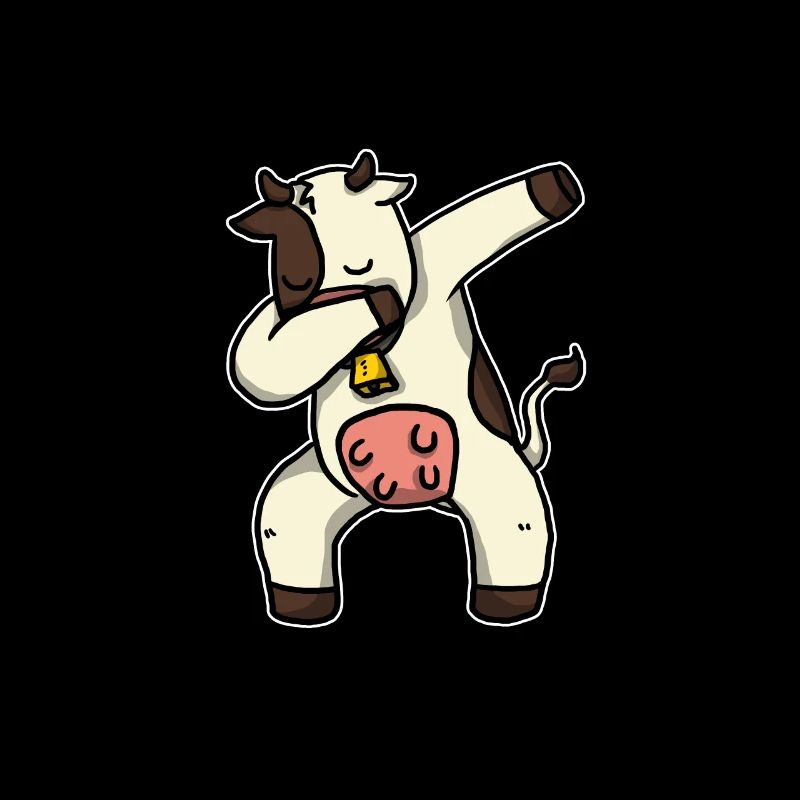 Cadeau de vache de dabbing drôle