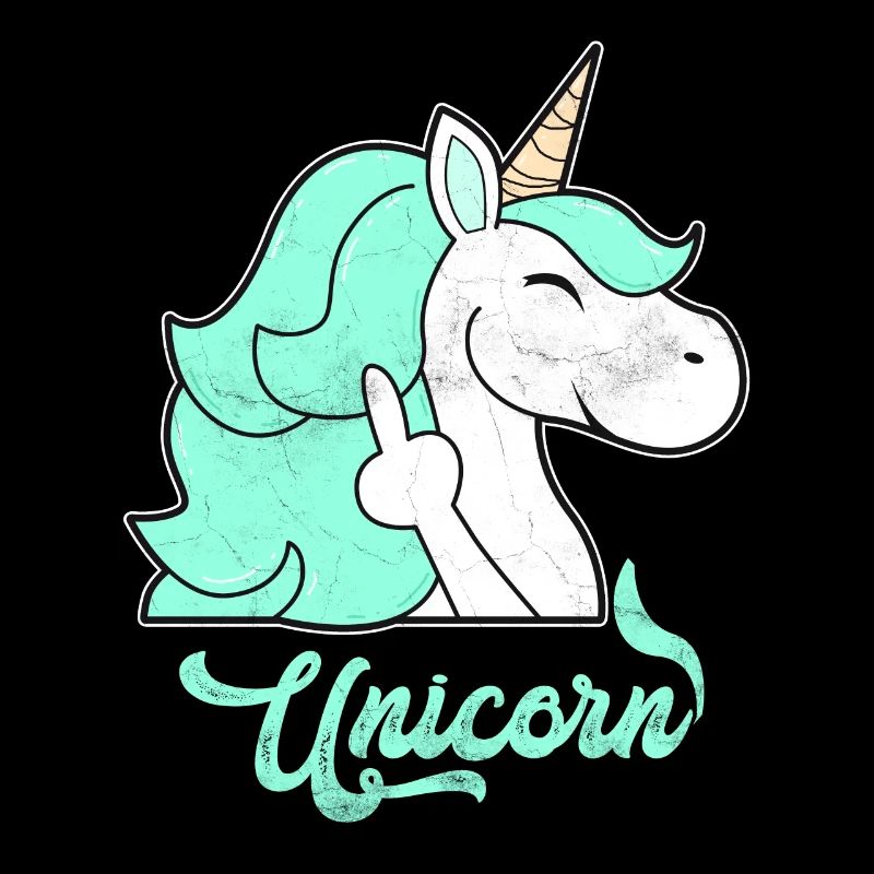 Doigt du milieu licorne mignon