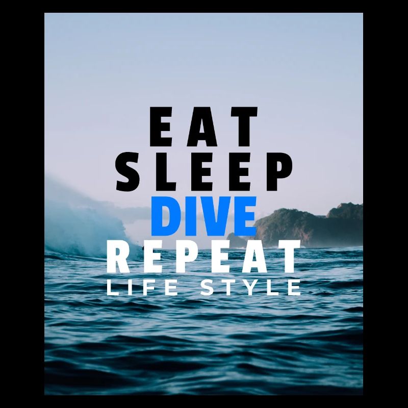 EAT SLEEP DIVE REPEAT Plongée Vacances Hobby Chemise