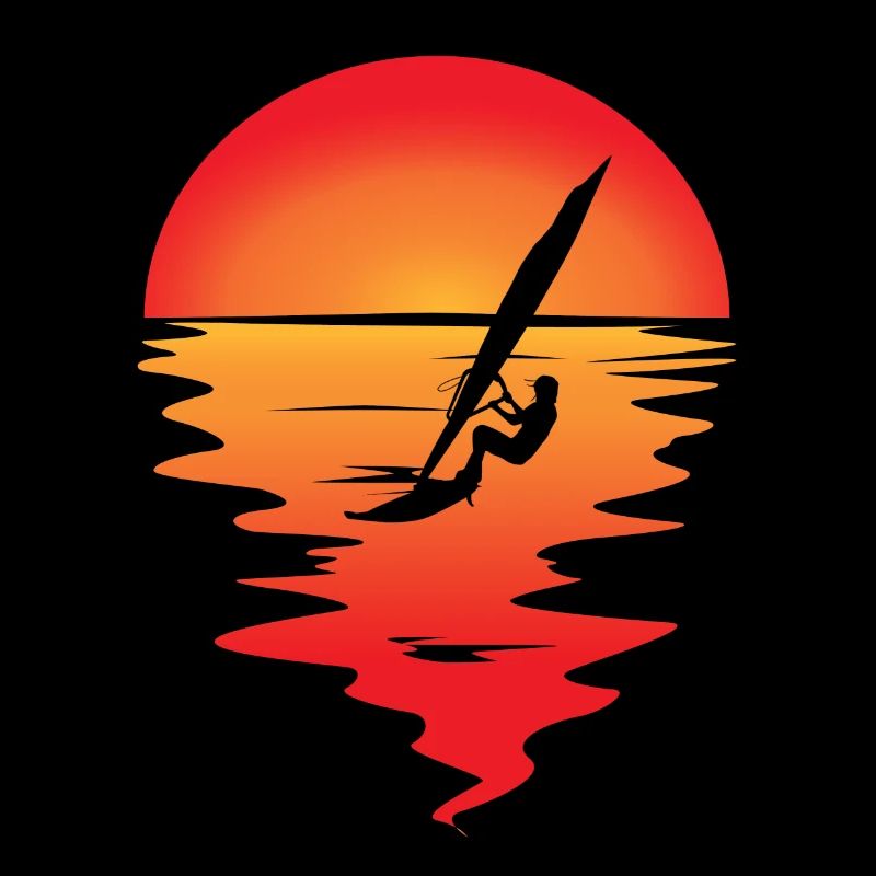Windsurfer Sunset Windsurfing Windsurfen Geschenk