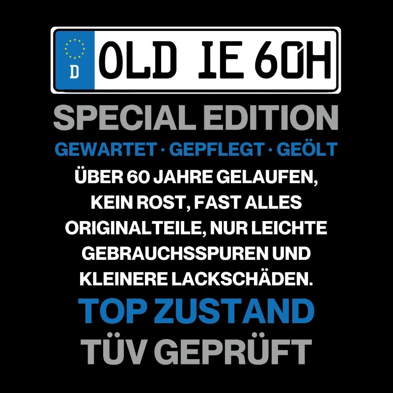 Oldie Kennzeichen 60. Geburtstag Geschenkidee