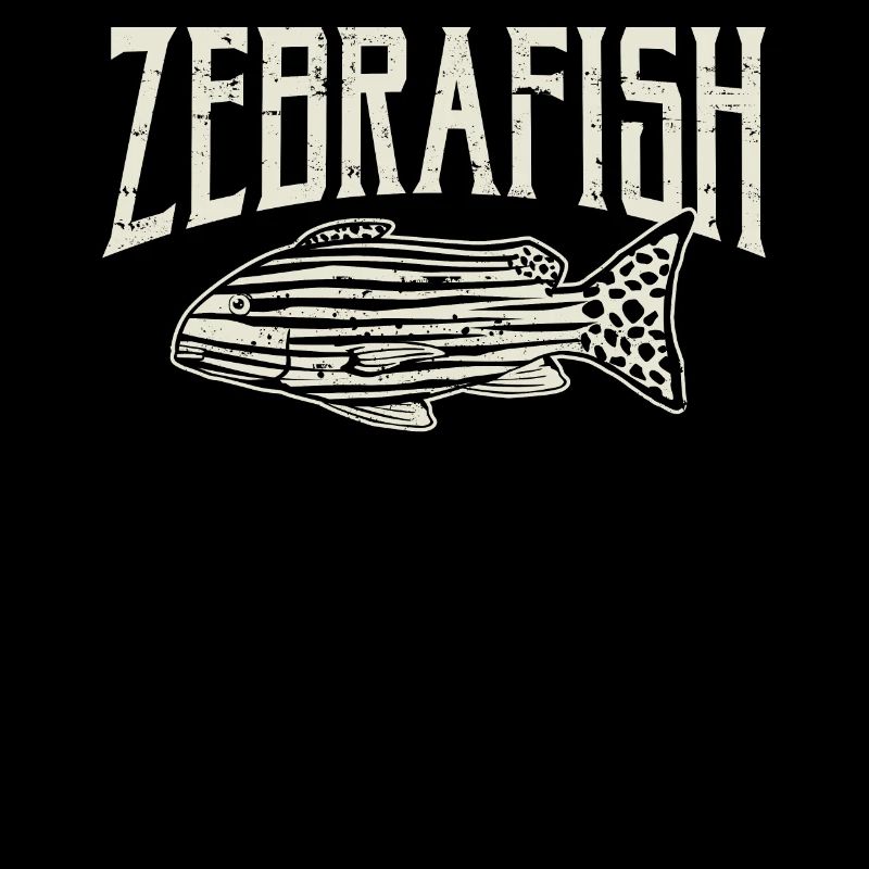 Cool Rétro Zebra Fish Silhouette Cadeau Design Idée