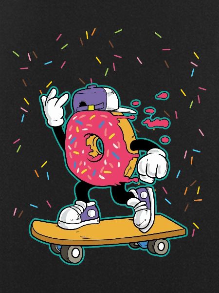 Donut Skateboard - cool skater