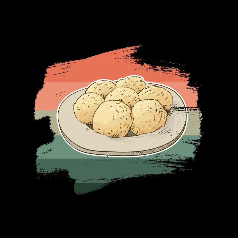 Dumplings dumplings bread dumplings Germany graphic