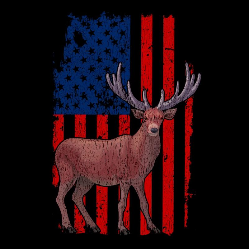 Drapeau américain Us Chevreuil Chasseur Camping
