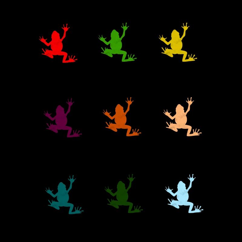 Grenouille colorée colorée