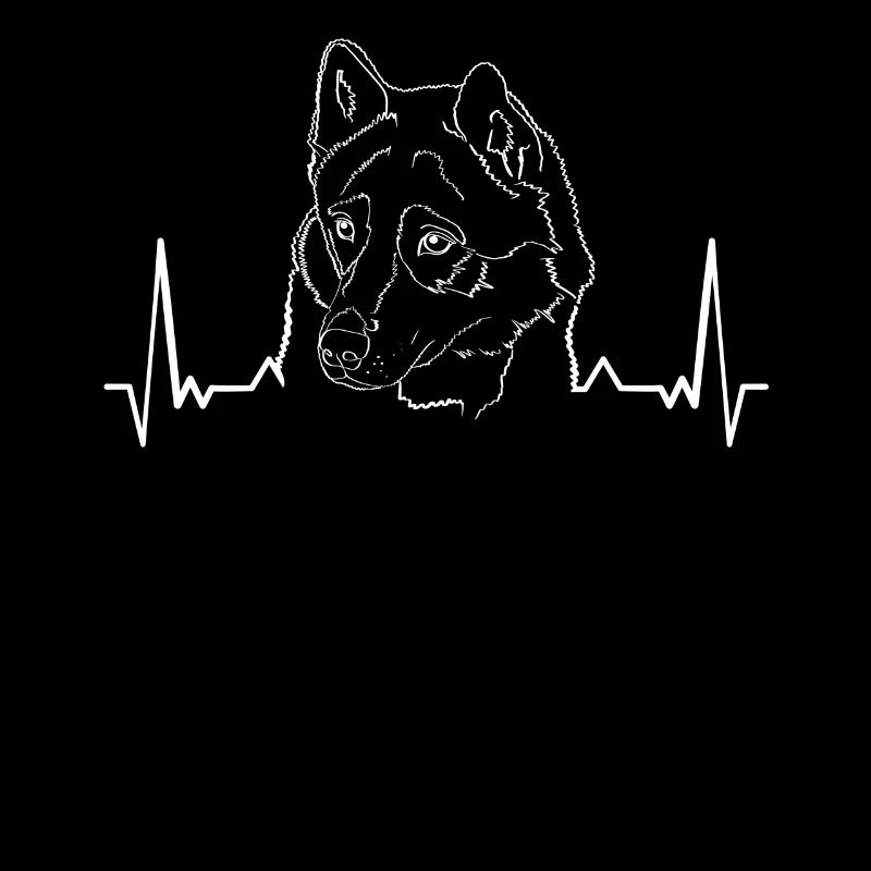 Cadeau d'électrocardiogramme Husky sibérien