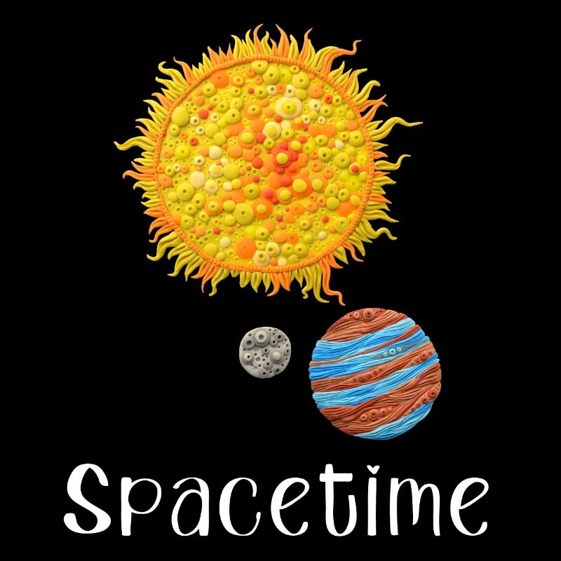 Spacetime sun funny saying yellow planets