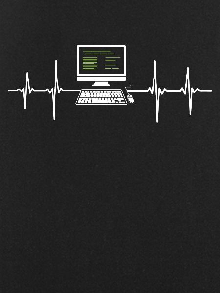 Programmierer EKG Herzschlag Computer Desktop
