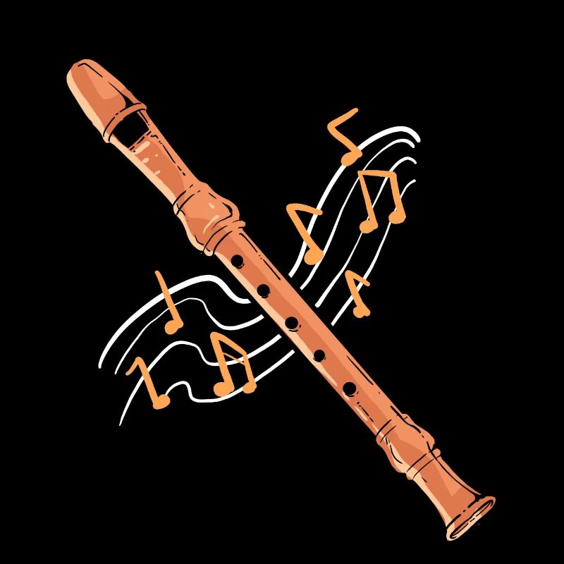 Flute Recorder Notes Flute Player Vintage