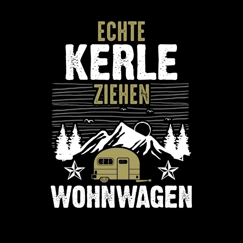 Echte Kerle Ziehen Wohnwagen Camping Camper