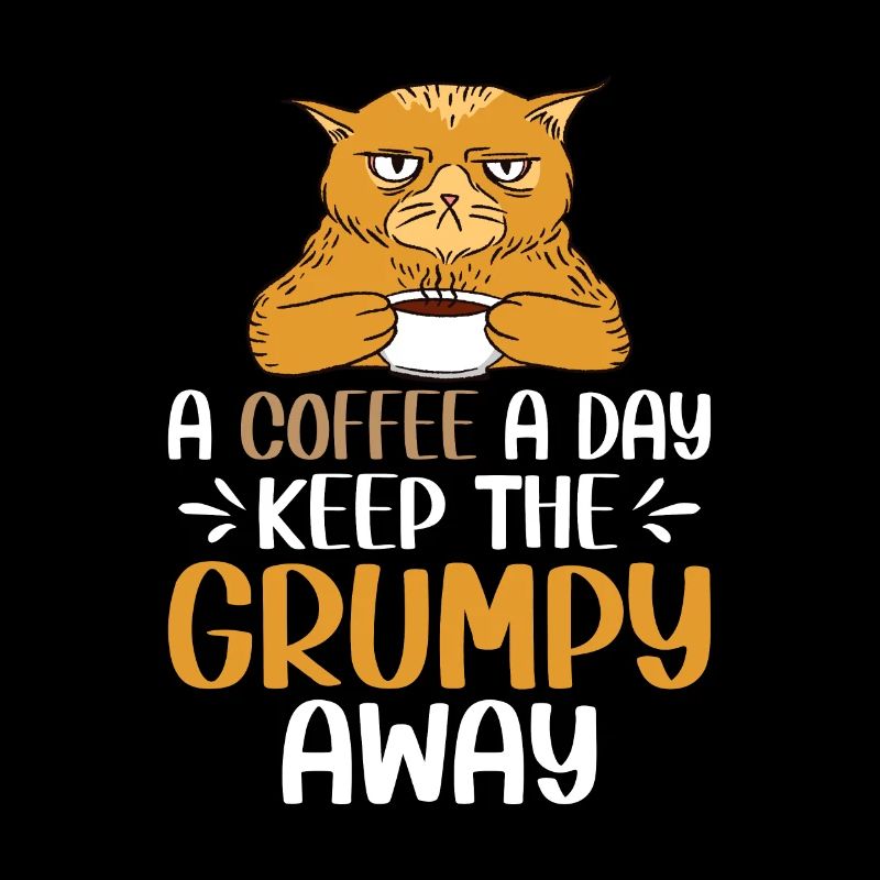 Kaffee Kaffeebohne Grumpy Katze Büro Montag