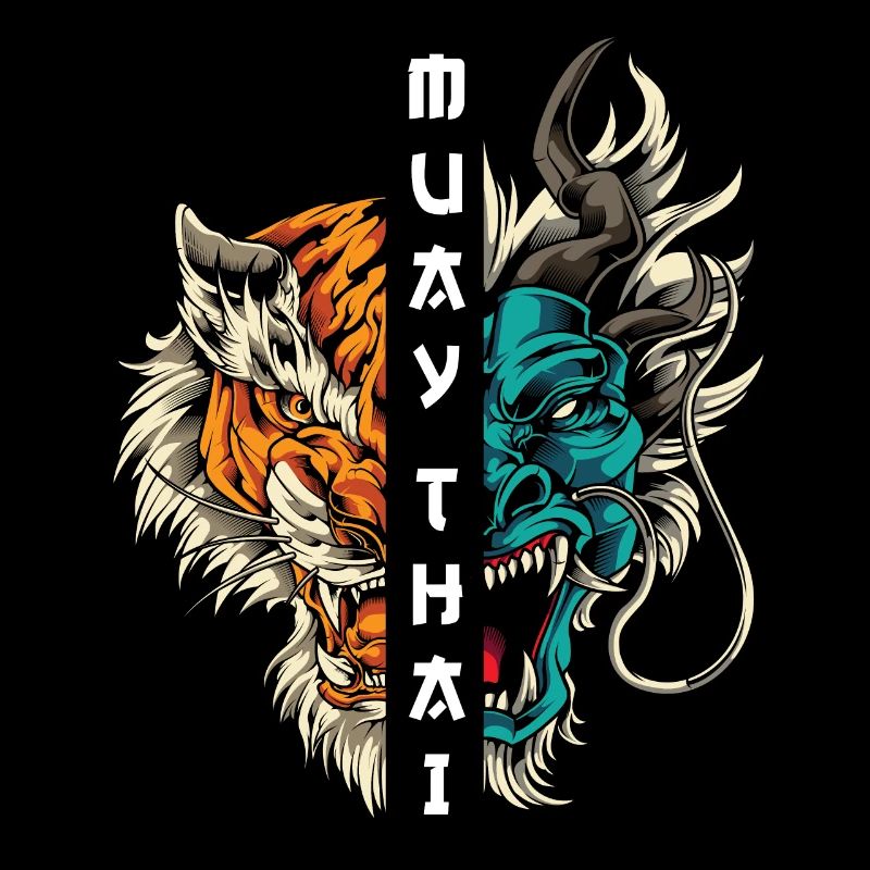 Muay Thai Drachen Tiger