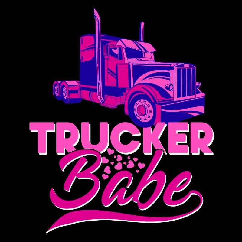 Trucker Babe Truck Driver Profession Work Driver
