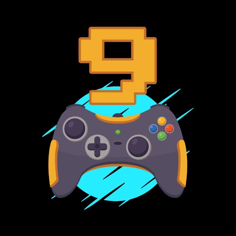Kids 9th Birthday Gamer PC Console Zocker