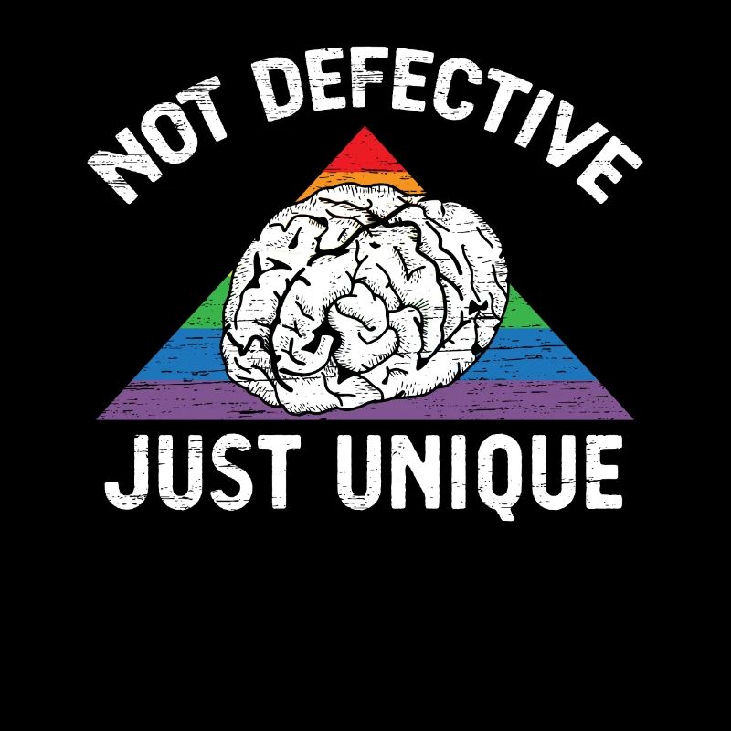 Not Defective Just Unique Neurodiversity ADHD ASD