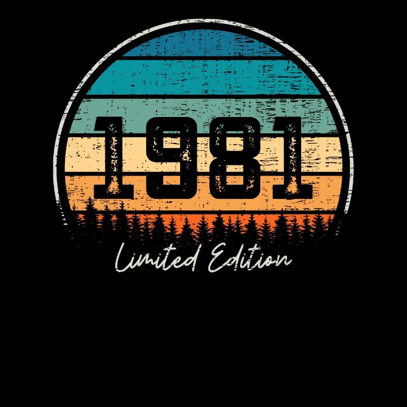 Vintage 1981 édition limitée rétro coucher de soleil