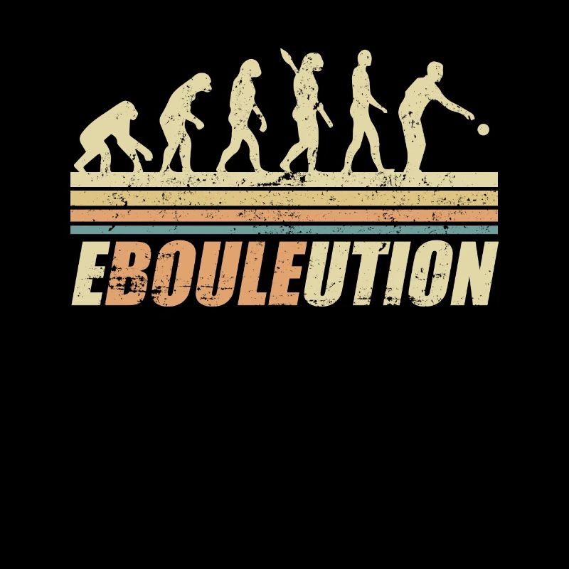 Boule player motif EBouleution monkey man